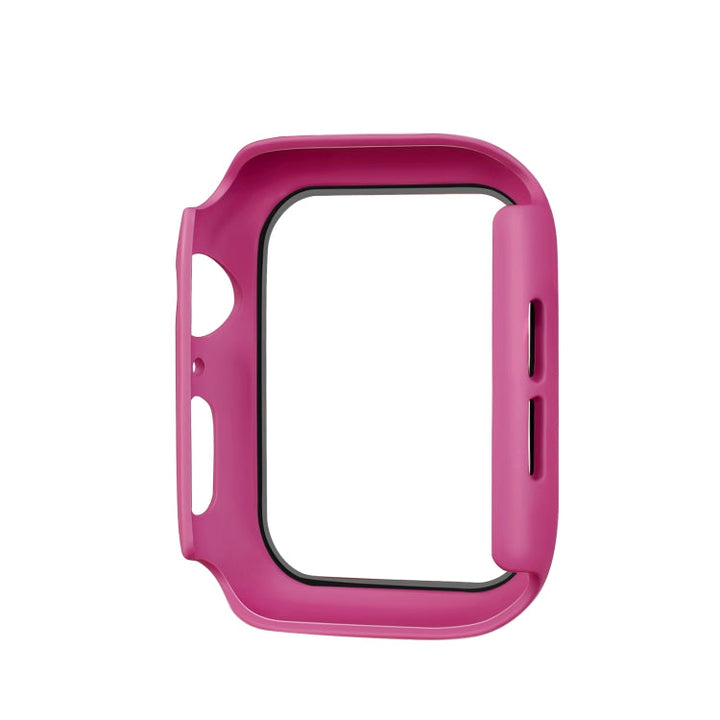 Lisslune | ENKAY Hat-prince Full Coverage PC Case + Tempered Glass Protector for Apple Watch Series 5 / 4 44mm (Pink)