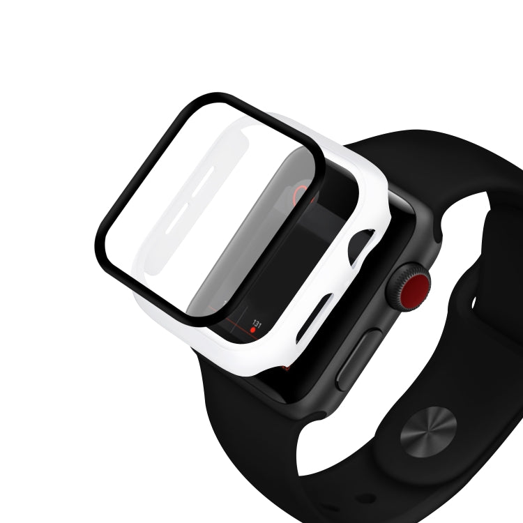 Lisslune | ENKAY Hat-prince Full Protection PC Case + Tempered Glass Protection for Apple Watch Series 5 / 4 44mm (White)