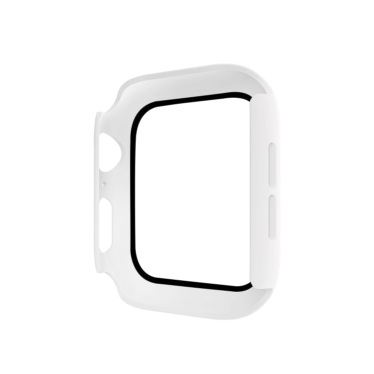 Lisslune | ENKAY Hat-prince Full Protection PC Case + Tempered Glass Protection for Apple Watch Series 5 / 4 44mm (White)