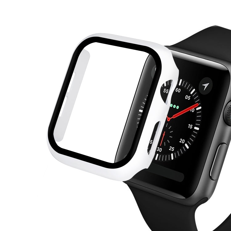 Lisslune | ENKAY Hat-prince Full Protection PC Case + Tempered Glass Protection for Apple Watch Series 5 / 4 44mm (White)