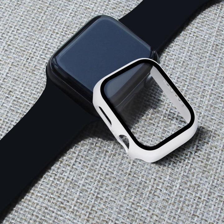 Lisslune | ENKAY Hat-prince Full Protection PC Case + Tempered Glass Protection for Apple Watch Series 5 / 4 44mm (White)