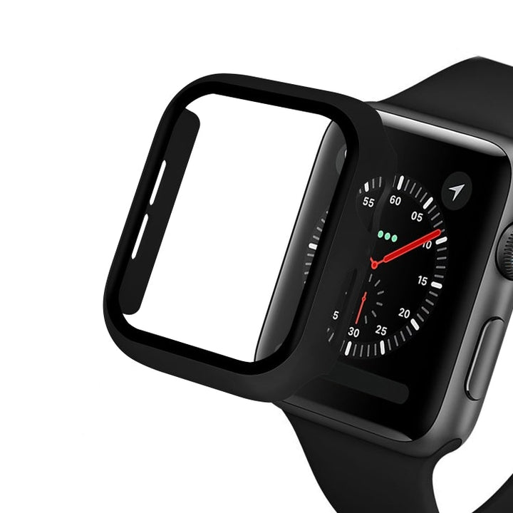 Lisslune | ENKAY Hat-Prince Full Protection PC Case + Tempered Glass Protector for Apple Watch Series 5 / 4 40mm (Black)