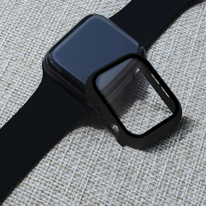 Lisslune | ENKAY Hat-Prince Full Protection PC Case + Tempered Glass Protector for Apple Watch Series 5 / 4 40mm (Black)