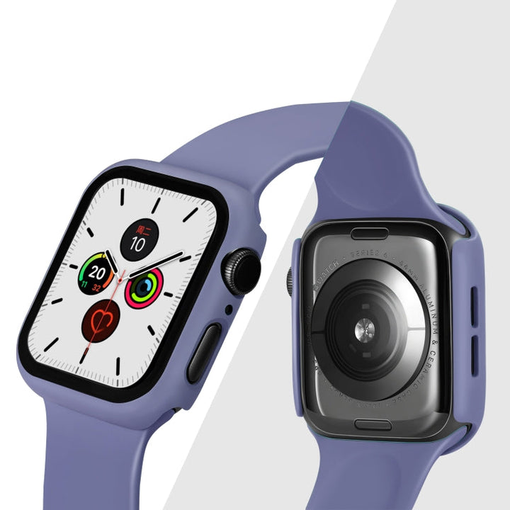 Lisslune | ENKAY Hat-prince Full Protection PC Case + Tempered Glass Protection for Apple Watch Series 5 / 4 40mm (Blue)