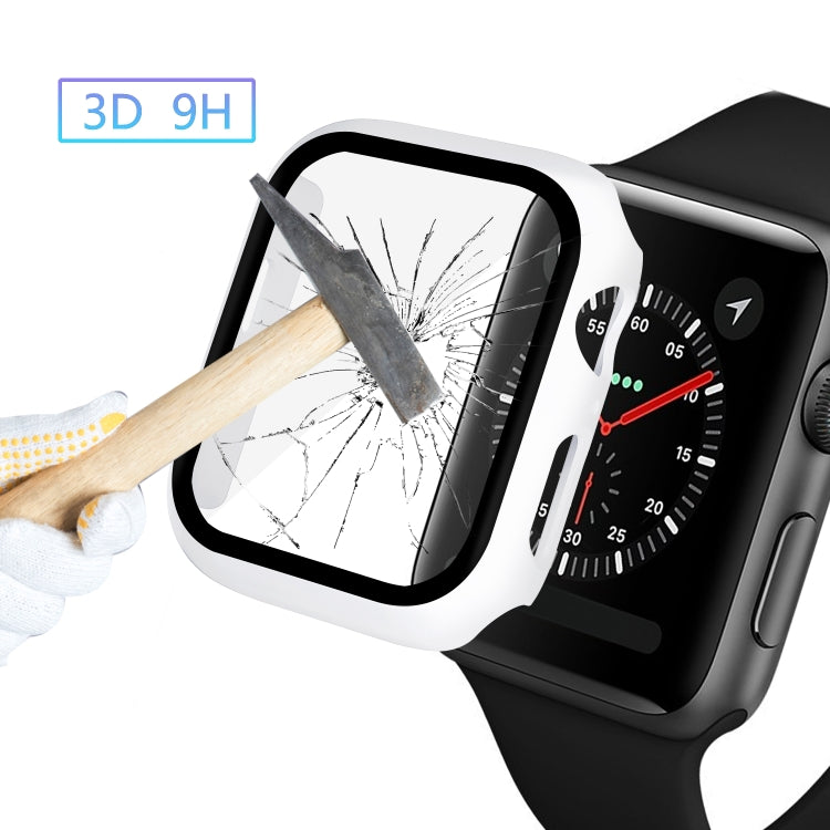 Lisslune | ENKAY Hat-prince Full Coverage PC Case + Tempered Glass Protection for Apple Watch Series 5 / 4 40mm (White)