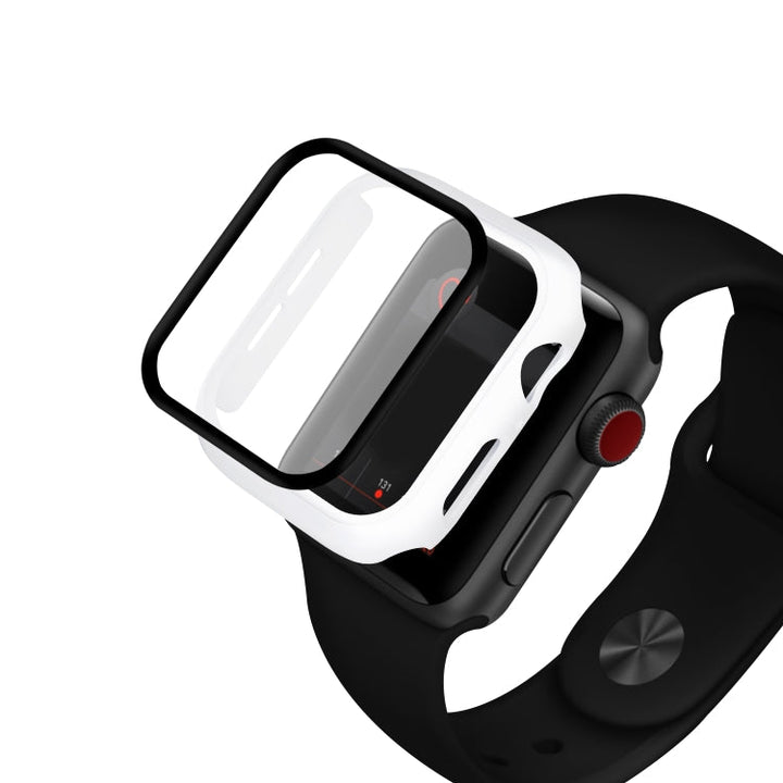 Lisslune | ENKAY Hat-prince Full Coverage PC Case + Tempered Glass Protection for Apple Watch Series 5 / 4 40mm (White)