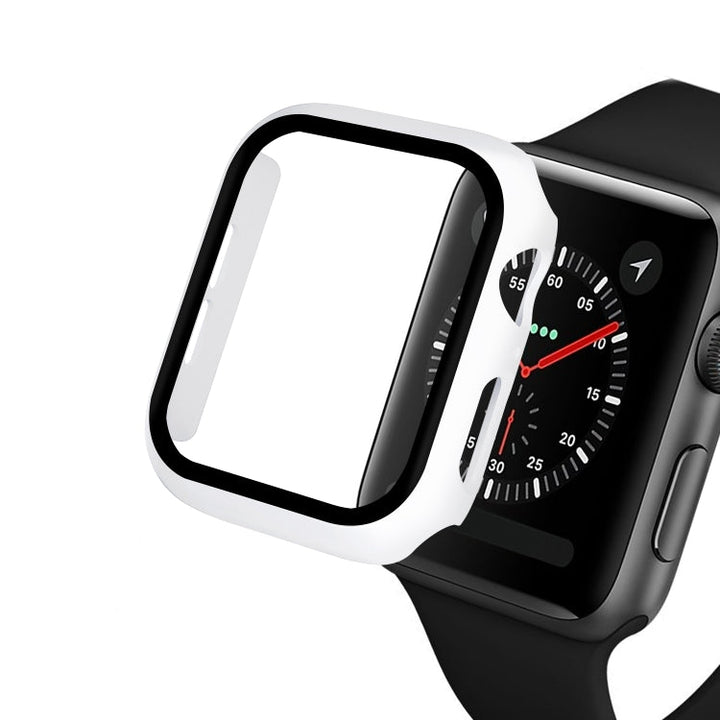 Lisslune | ENKAY Hat-prince Full Coverage PC Case + Tempered Glass Protection for Apple Watch Series 5 / 4 40mm (White)
