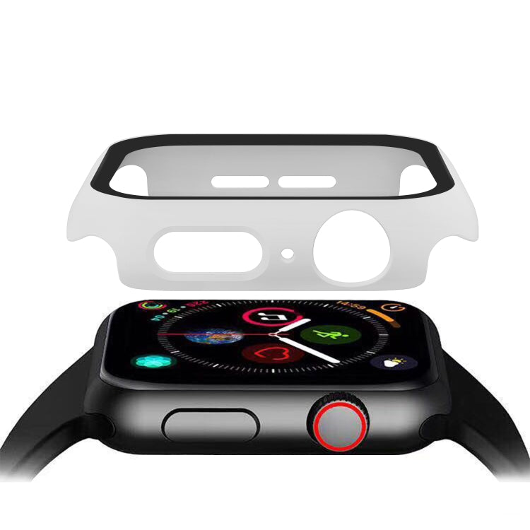 Lisslune | ENKAY Hat-prince Full Coverage PC Case + Tempered Glass Protection for Apple Watch Series 5 / 4 40mm (White)