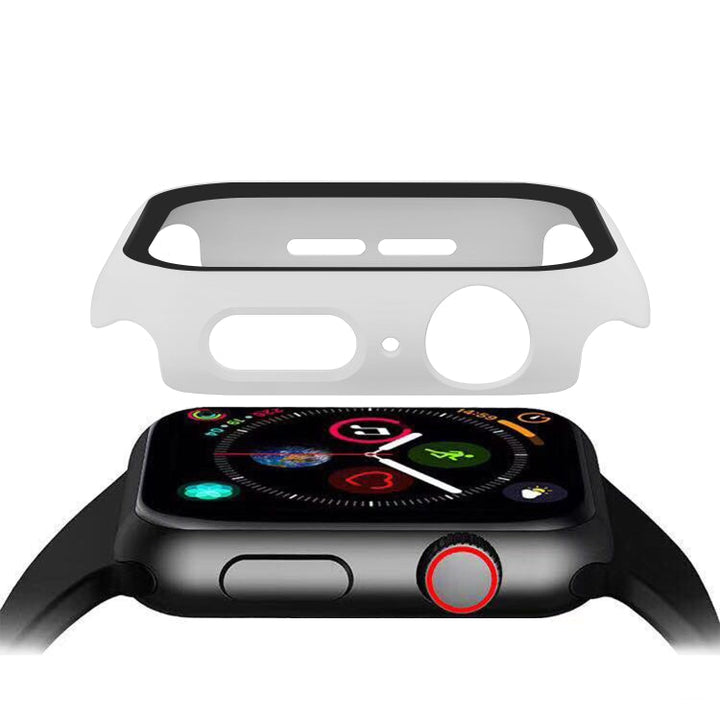 Lisslune | ENKAY Hat-prince Full Coverage PC Case + Tempered Glass Protection for Apple Watch Series 5 / 4 40mm (White)