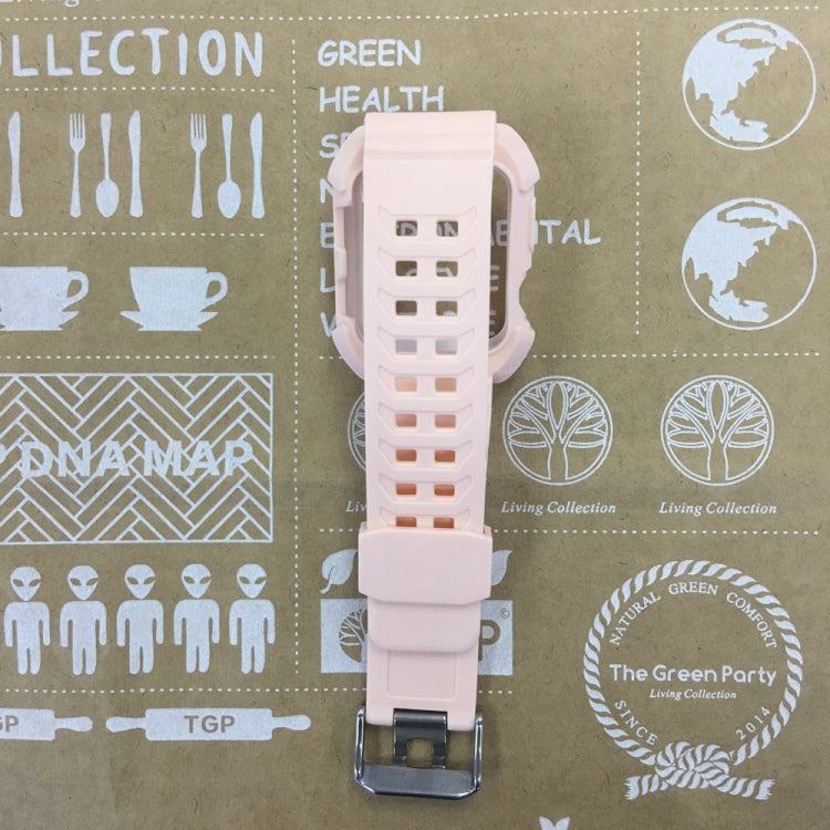 Lisslune | For Apple Watch 3 / 2 / 1 Generation 42mm All-In-One Silicone Band (Pink + White)