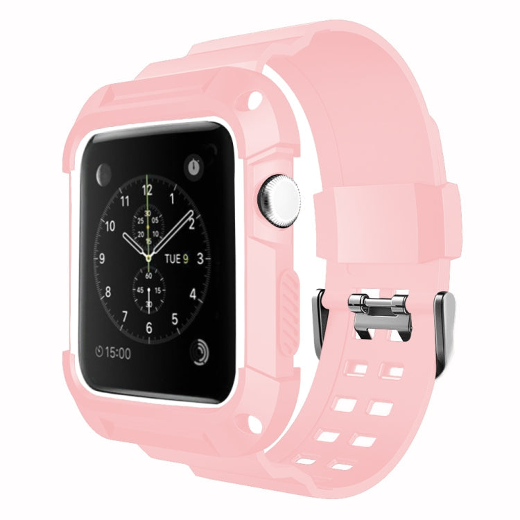 Lisslune | For Apple Watch 3 / 2 / 1 Generation 42mm All-In-One Silicone Band (Pink + White)