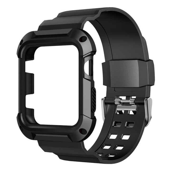 Lisslune | For Apple Watch 3 / 2 / 1 Generation 42mm All-In-One Silicone Strap (Black)