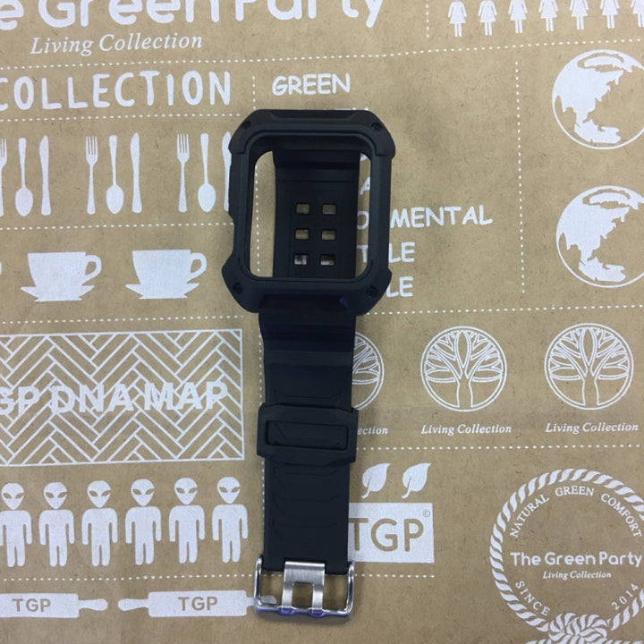 Lisslune | For Apple Watch 3 / 2 / 1 Generation 42mm All-In-One Silicone Strap (Black)
