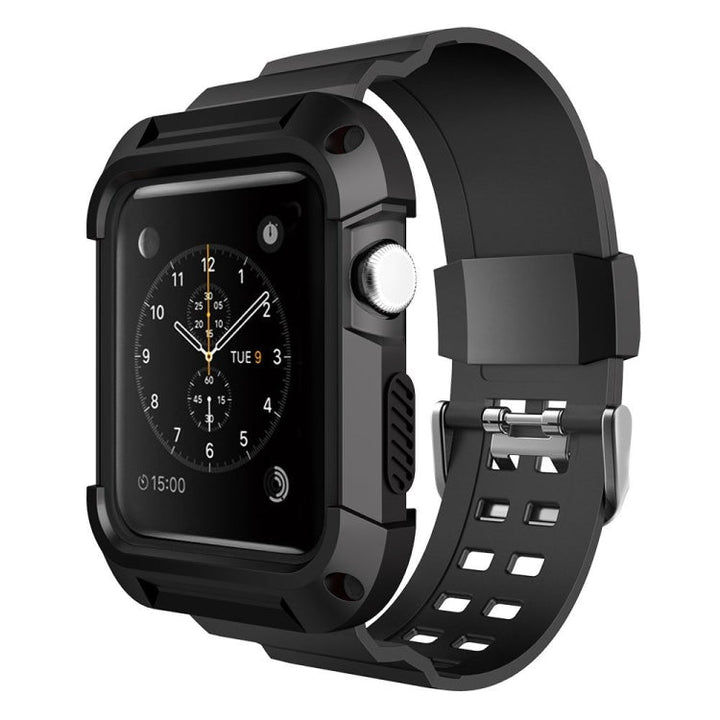 Lisslune | For Apple Watch 3 / 2 / 1 Generation 38mm All-In-One Silicone Band (Black)