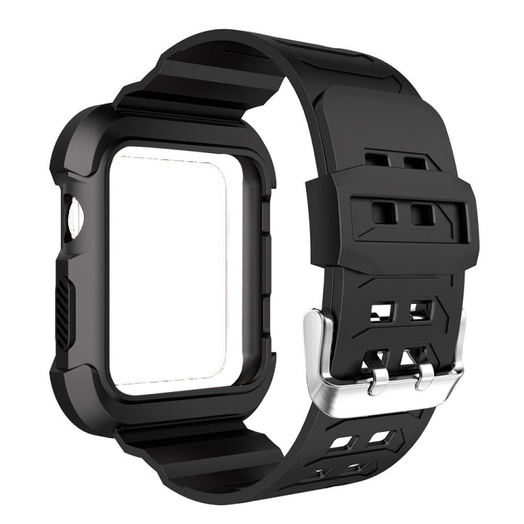 Lisslune | For Apple Watch 3 / 2 / 1 Generation 38mm All-In-One Silicone Strap (Black + White)