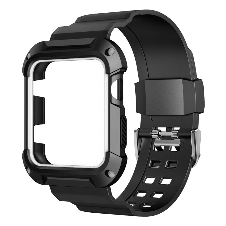 Lisslune | For Apple Watch 3 / 2 / 1 Generation 38mm All-In-One Silicone Strap (Black + White)
