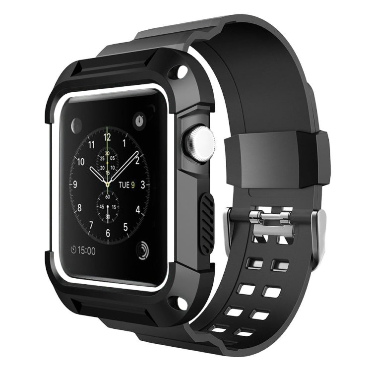 Lisslune | For Apple Watch 3 / 2 / 1 Generation 38mm All-In-One Silicone Strap (Black + White)