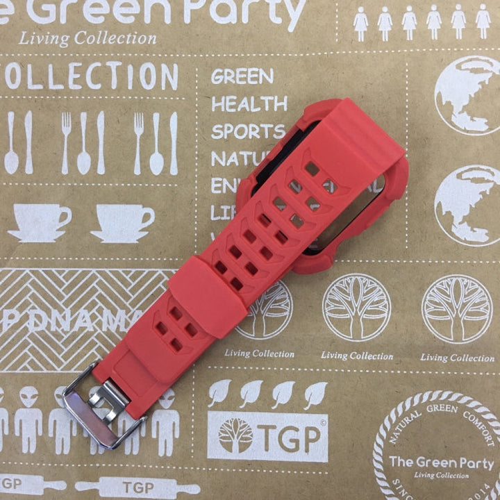 Lisslune | For Apple Watch 3 / 2 / 1 Generation 38mm All-In-One Silicone Strap (Red + Black)