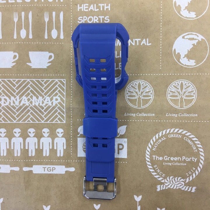 Lisslune | For Apple Watch 3 / 2 / 1 Generation 38mm All-in-One Silicone Band (Blue + White)