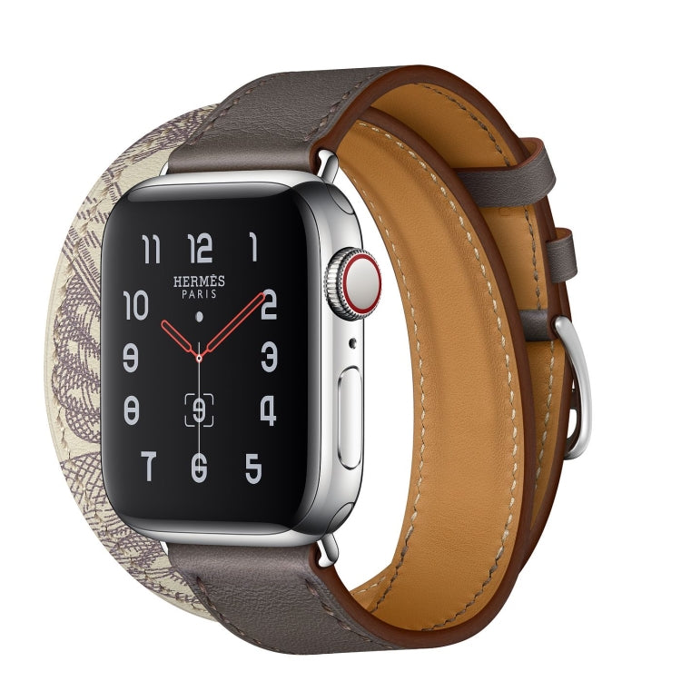 Lisslune | For Apple Watch 3 / 2 / 1 Generation 38 mm Universal Screen Printing Double Loop Watch Band (Gray)