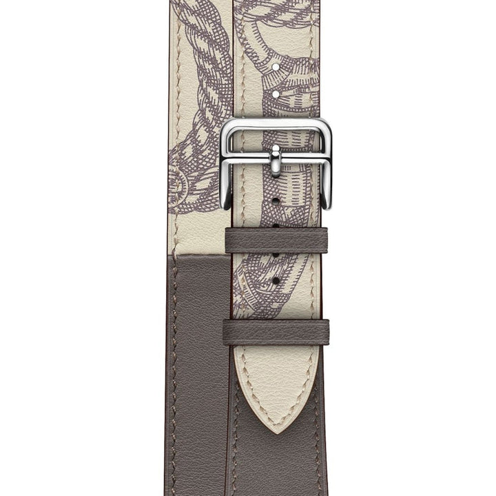 Lisslune | For Apple Watch 3 / 2 / 1 Generation 38 mm Universal Screen Printing Double Loop Watch Band (Gray)