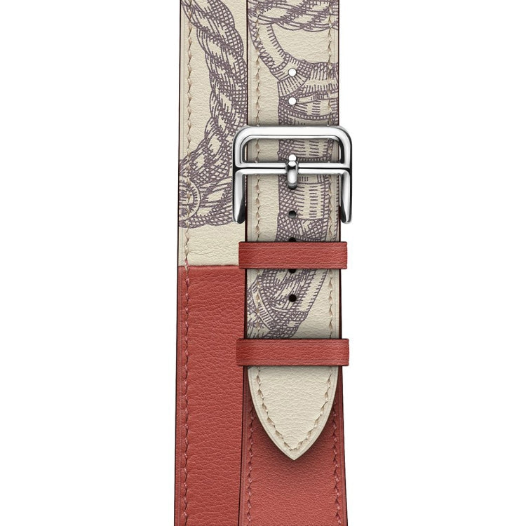 Lisslune | For Apple Watch 3 / 2 / 1 Generation 38mm Universal Screen Print Double Loop Watch Band (Red)