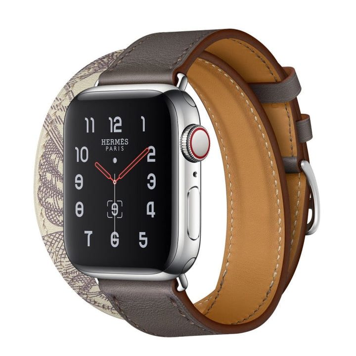 Lisslune | For Apple Watch 3 / 2 / 1 Generation 42mm Universal Screen Printing Double Loop Watch Strap (Grey)