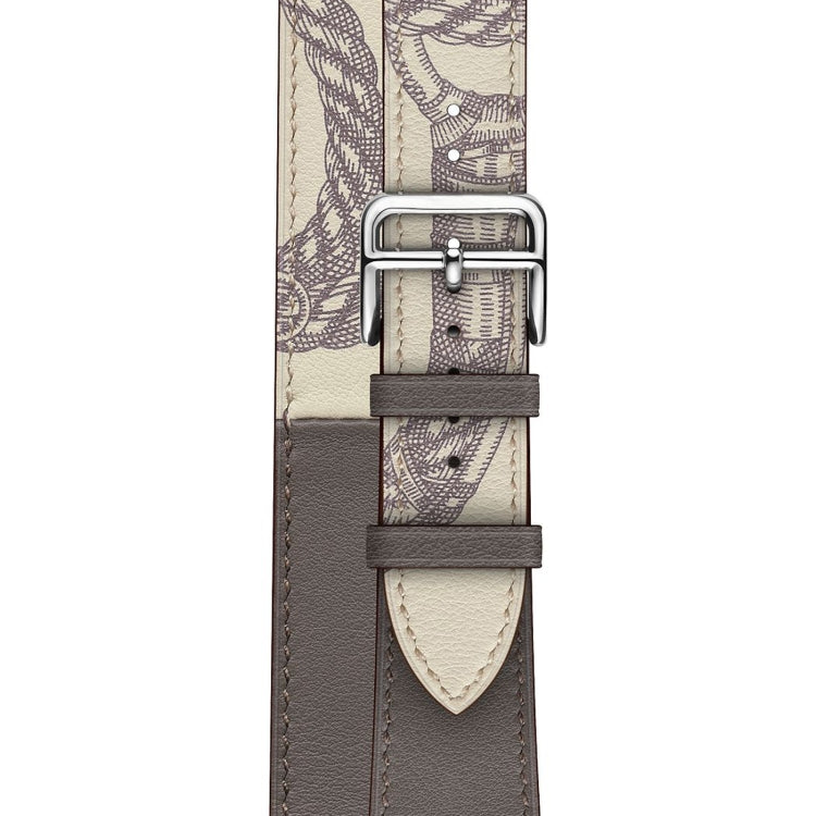 Lisslune | For Apple Watch 3 / 2 / 1 Generation 42mm Universal Screen Printing Double Loop Watch Strap (Grey)