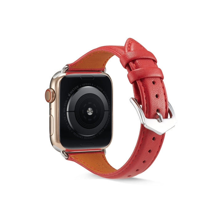 Lisslune | For Apple Watch 3 / 2 / 1 generations 42mm universal thin leather strap (Red)