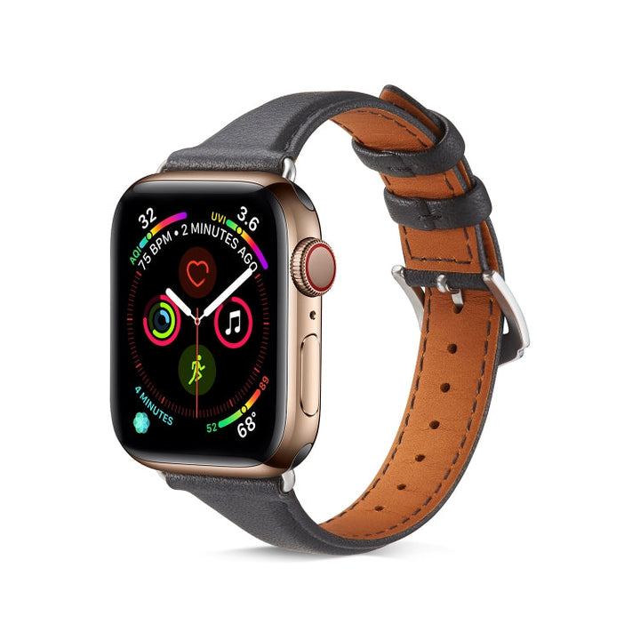 Lisslune | For Apple Watch 3 / 2 / 1 generations 42mm Universal Thin Leather Band (Black)