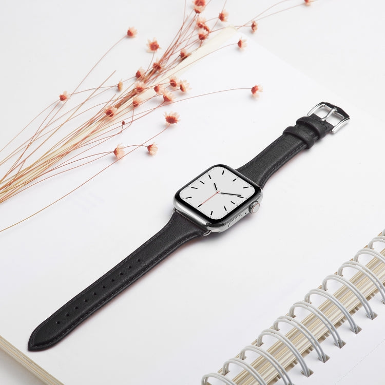 Lisslune | For Apple Watch 3 / 2 / 1 generations 42mm Universal Thin Leather Band (Black)