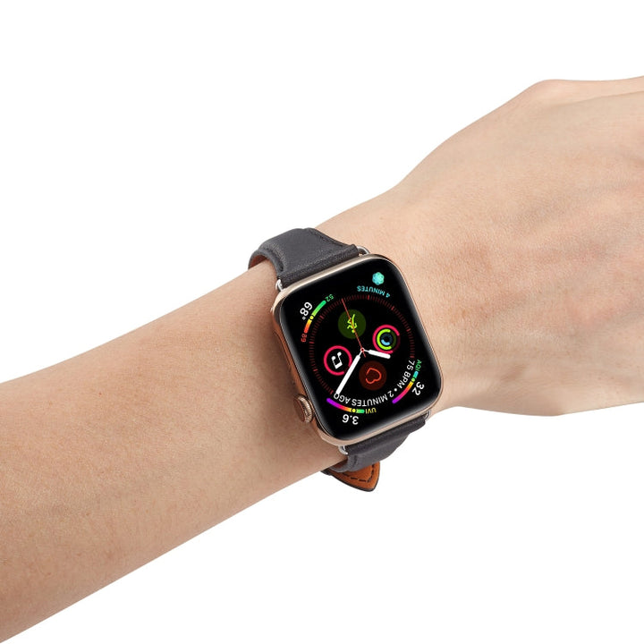 Lisslune | For Apple Watch 3 / 2 / 1 generations 42mm Universal Thin Leather Band (Black)