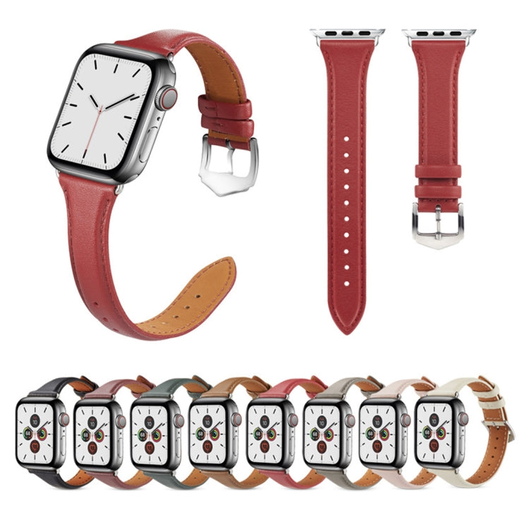 Lisslune | For Apple Watch 3 / 2 / 1 generations 42mm universal thin leather band (Brown)