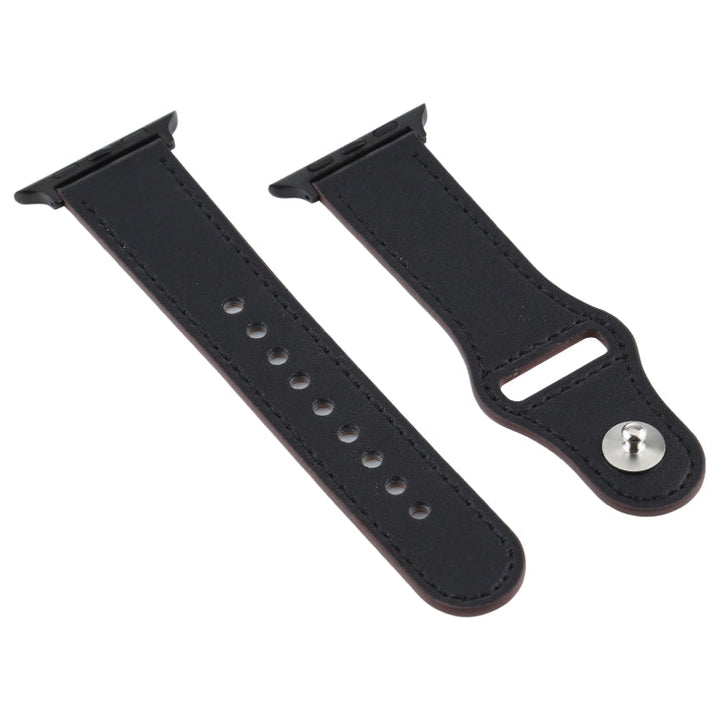 Lisslune | For Apple Watch 3 / 2 / 1 Generation 42mm Universal Buckle Leather Strap (Black)