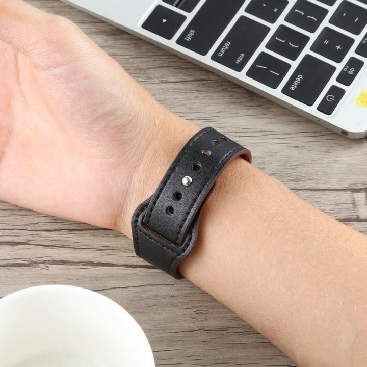 Lisslune | For Apple Watch 3 / 2 / 1 Generation 42mm Universal Buckle Leather Strap (Black)