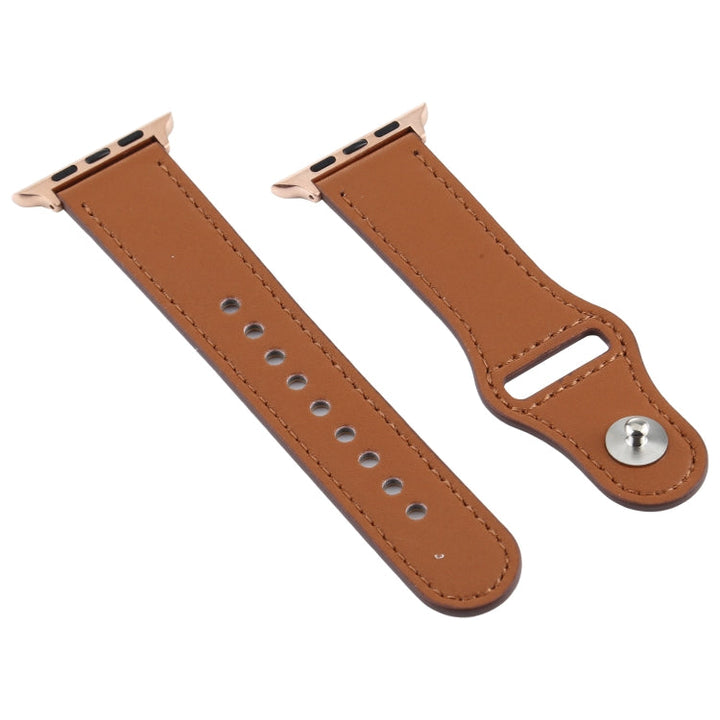 Lisslune | For Apple Watch 3 / 2 / 1 Generation 42mm Universal Buckle Leather Strap (Brown)