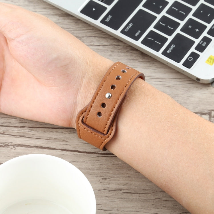 Lisslune | For Apple Watch 3 / 2 / 1 Generation 42mm Universal Buckle Leather Strap (Brown)