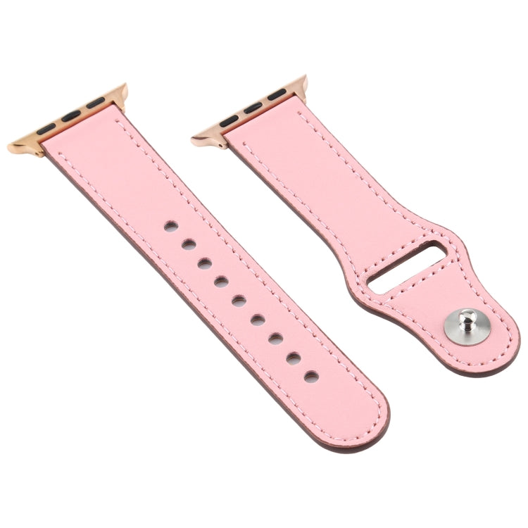 Lisslune | For Apple Watch 3 / 2 / 1 Generation 38mm Universal Buckle Leather Strap (Pink)