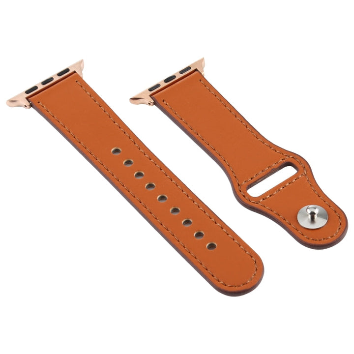 Lisslune | For Apple Watch 3 / 2 / 1 Generation 38mm Universal Buckle Leather Strap (Crazy Horse Dark Brown)