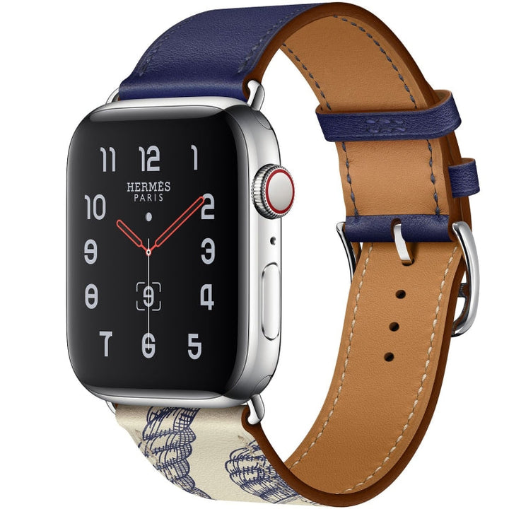 Lisslune | For Apple Watch 3 / 2 / 1 Generation 38mm Universal Screen Print Psingle-ring Band (Blue)