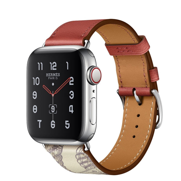 Lisslune | For Apple Watch 3 / 2 / 1 Generation 38mm Universal Screen Print Psingle-ring Watch Strap (Red)