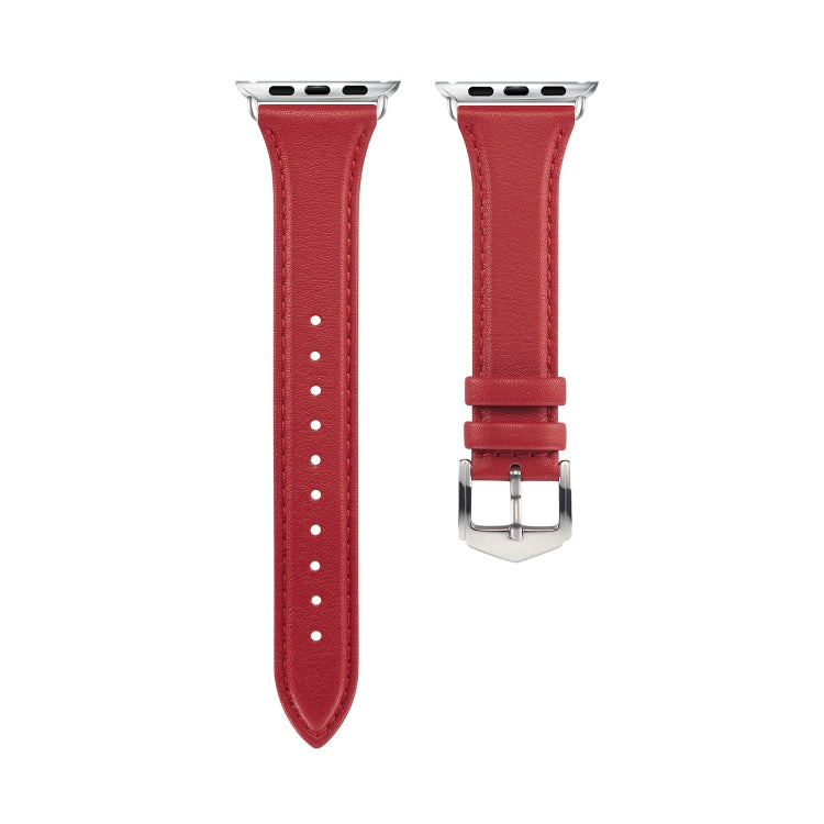 Lisslune | For Apple Watch 3 / 2 / 1 generations 38mm Universal thin leather band (Red)