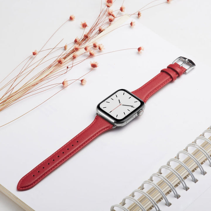 Lisslune | For Apple Watch 3 / 2 / 1 generations 38mm Universal thin leather band (Red)