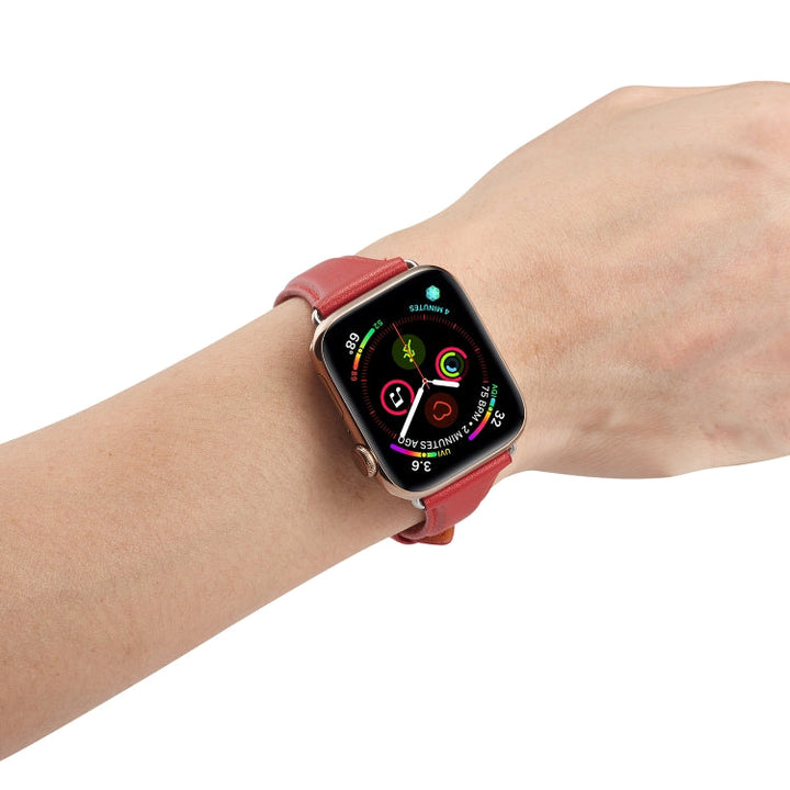 Lisslune | For Apple Watch 3 / 2 / 1 generations 38mm Universal thin leather band (Red)