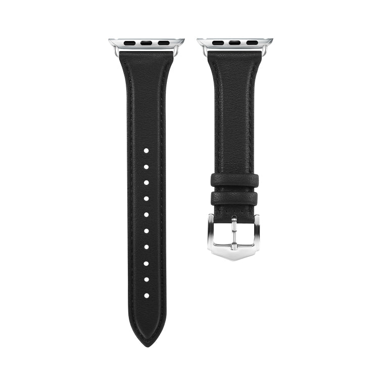Lisslune | For Apple Watch 3 / 2 / 1 generations 38mm Universal Thin Leather Band (Black)