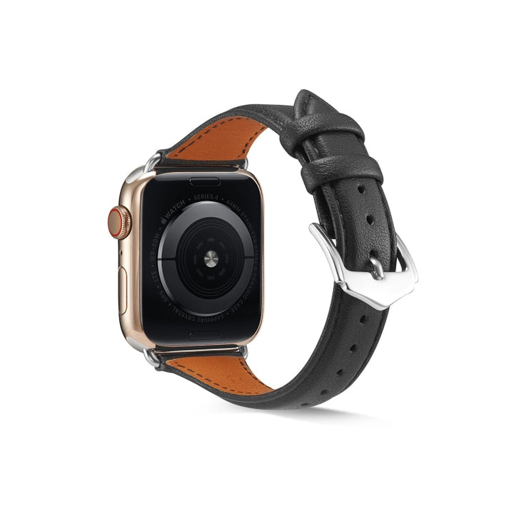 Lisslune | For Apple Watch 3 / 2 / 1 generations 38mm Universal Thin Leather Band (Black)