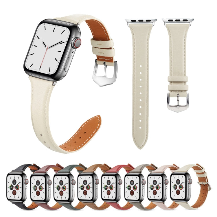 Lisslune | For Apple Watch 3 / 2 / 1 Generations 38mm Universal Slim Leather Strap (Brown)