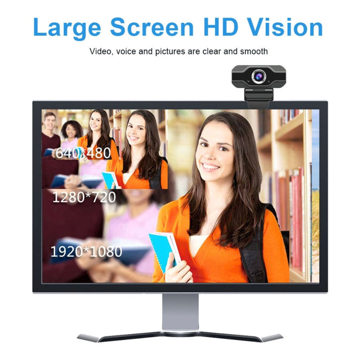 Lisslune | HD 1080P Webcam with Integrated Microphone Smart Webcam USB Streaming Beauty Live Camera for Computer Android TV