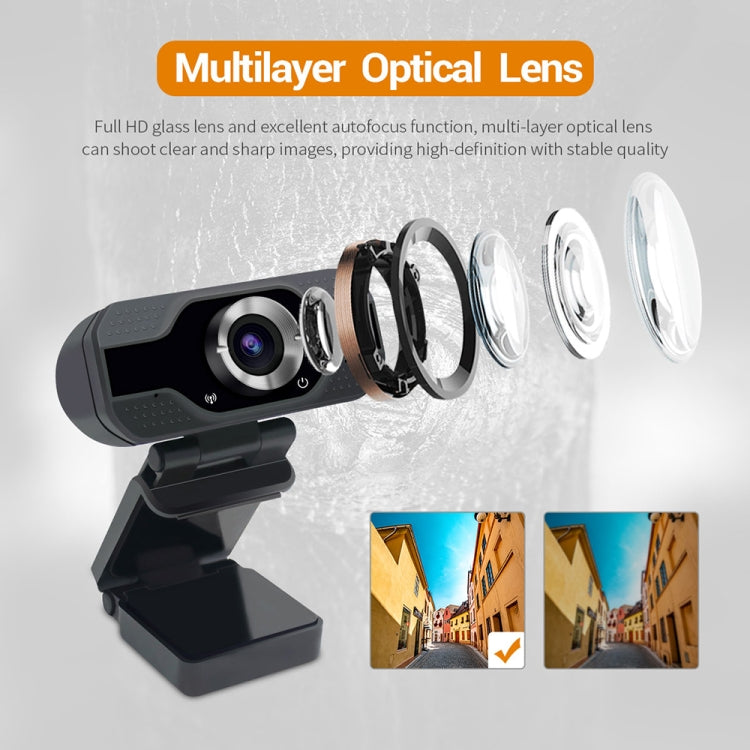 Lisslune | HD 1080P Webcam with Integrated Microphone Smart Webcam USB Streaming Beauty Live Camera for Computer Android TV