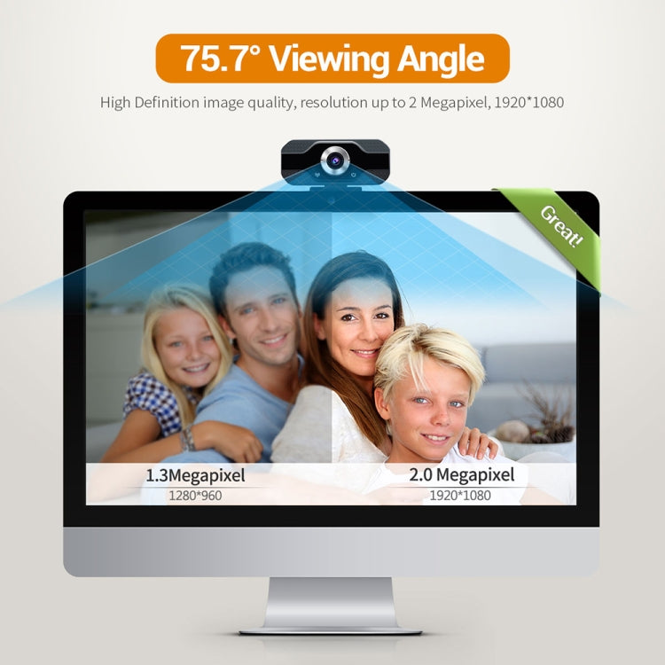 Lisslune | HD 1080P Webcam with Integrated Microphone Smart Webcam USB Streaming Beauty Live Camera for Computer Android TV